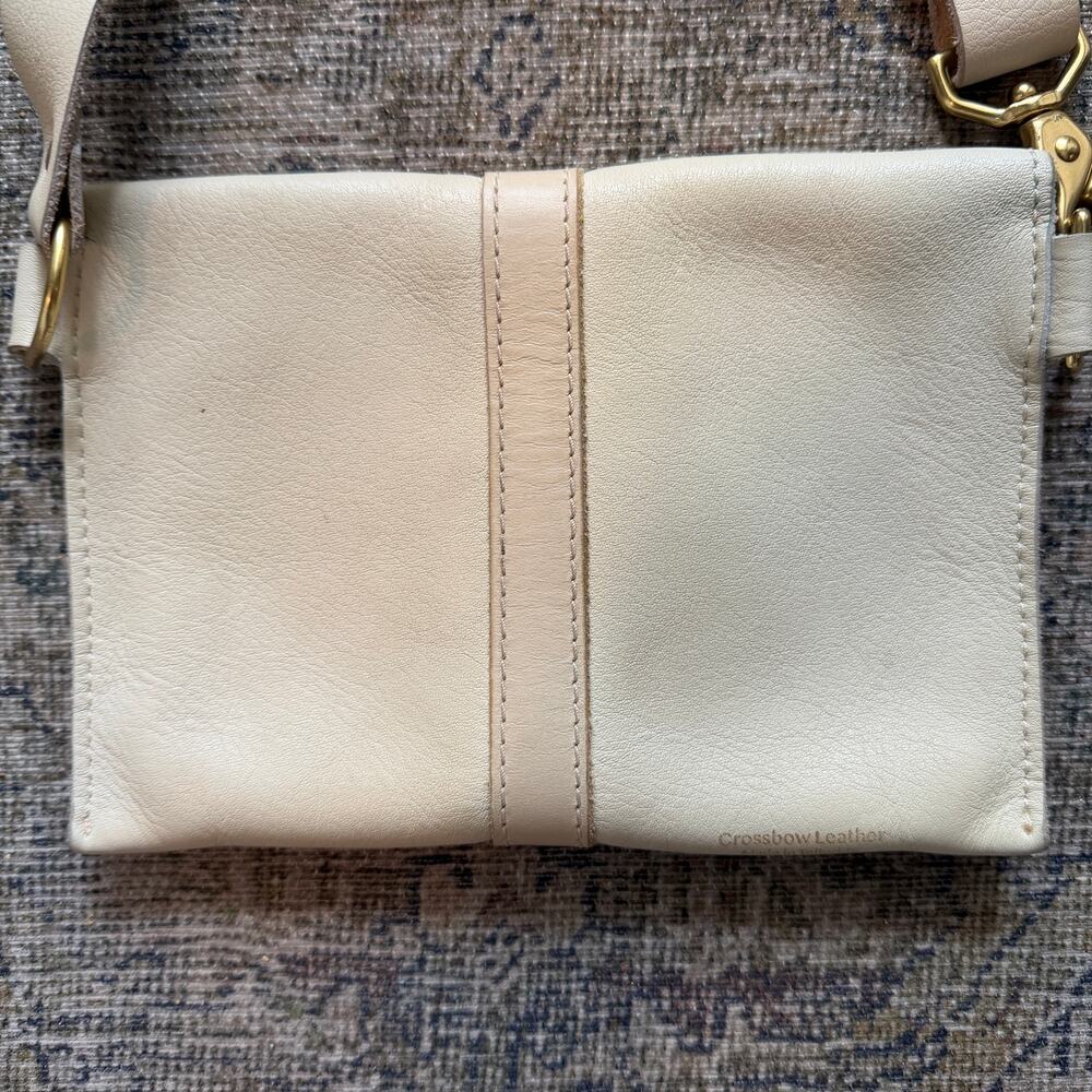 Crossbow leather bone hand bag crossbody bag hip pouch western minimalist purse - Picture 5 of 14